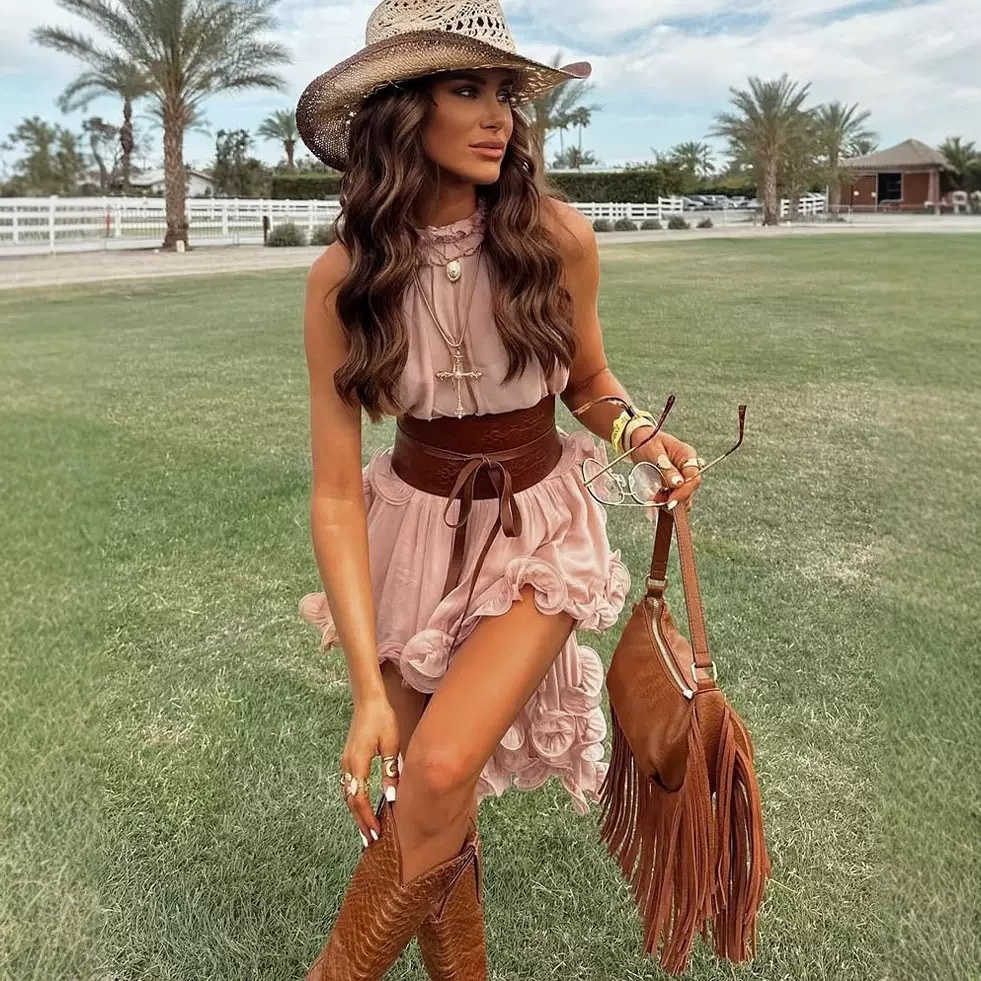 INSCasual resort chiffon two-piece set