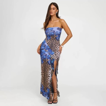 Form-fitting plunge-line dress