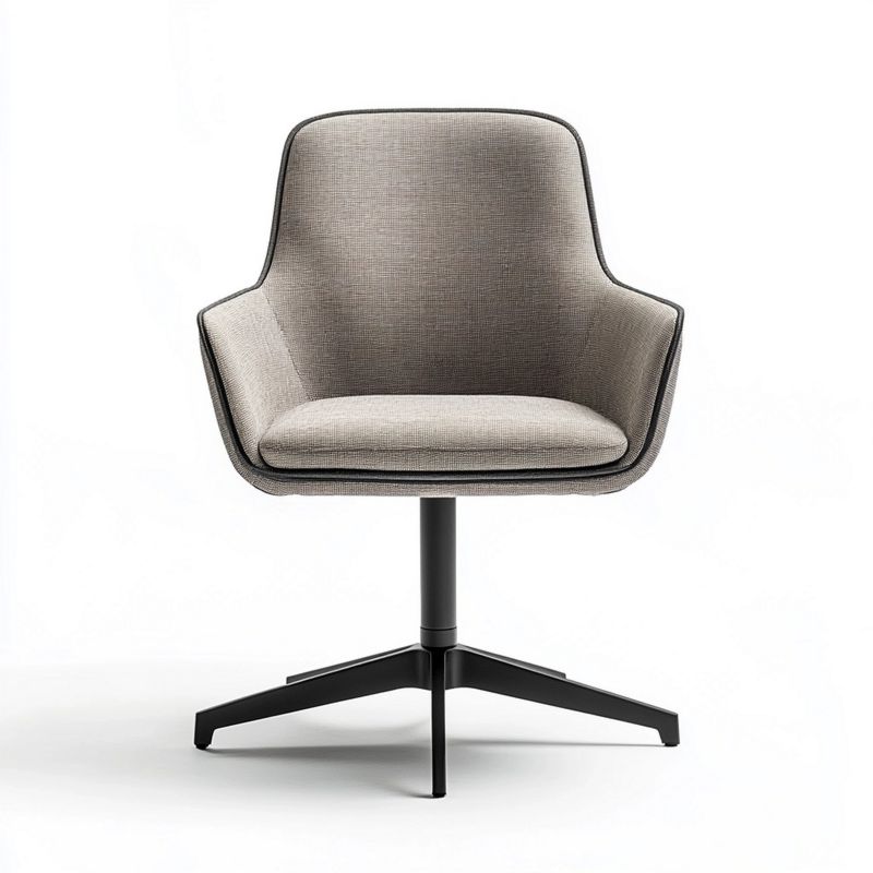 Poltroncina Girevole 56x58x84 cm con Base a 4 Razze, Stile Moderno, Pronta all’Uso