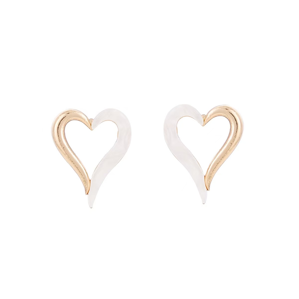 Earrings women alloy earrings suit silver geometric stylish exaggerated earrings inlaid with pearl earrings