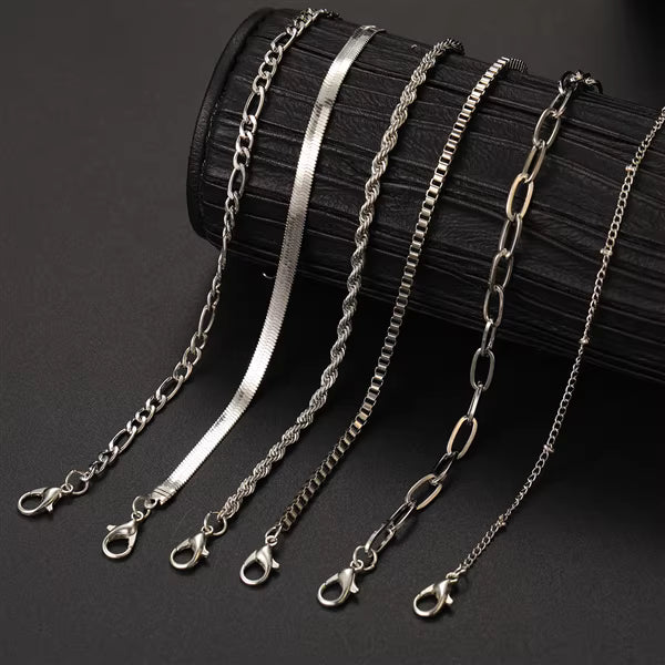6-piece set bracelets women metal chain women's hand jewelry suit6-piece bracelet suit