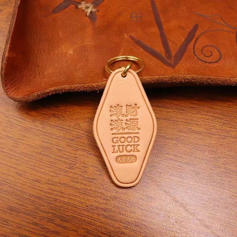 Leather Bag Charm Cute Handmade Genuine Leather keychain