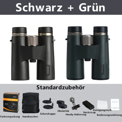 BOSSDUN 12X42 HD-Hochleistungs-Fernglas – Ausgestattet mit BAK4-Prisma / IP67 wasserdicht und staubdicht / FMC-Mehrschicht-Grünvergütung / Dämmerungs-Nachtsicht.