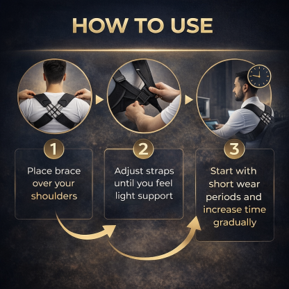 Adjustable Posture Corrector Back Brace for Men