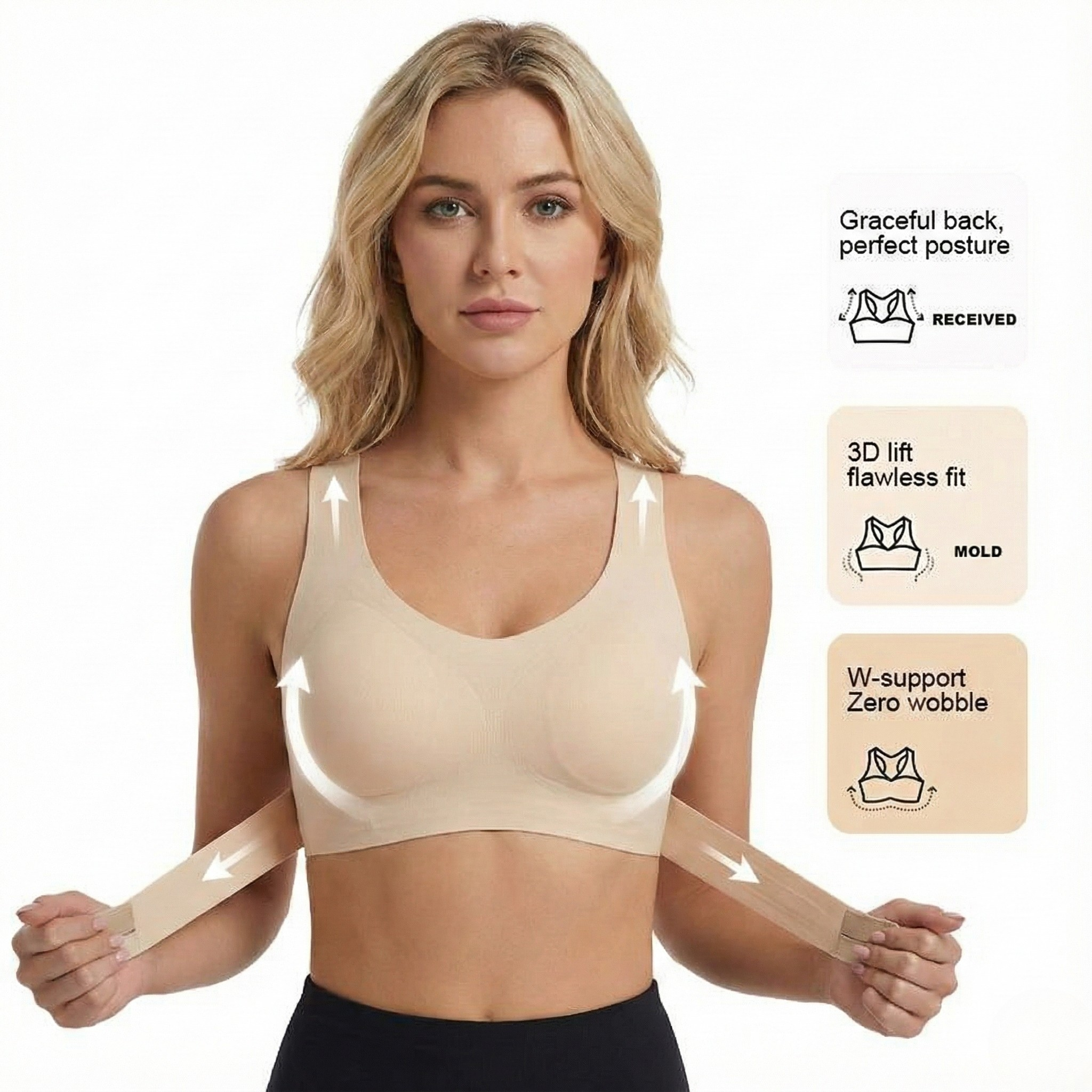 Posture Corrector Adjustable Back Support Brace for Women