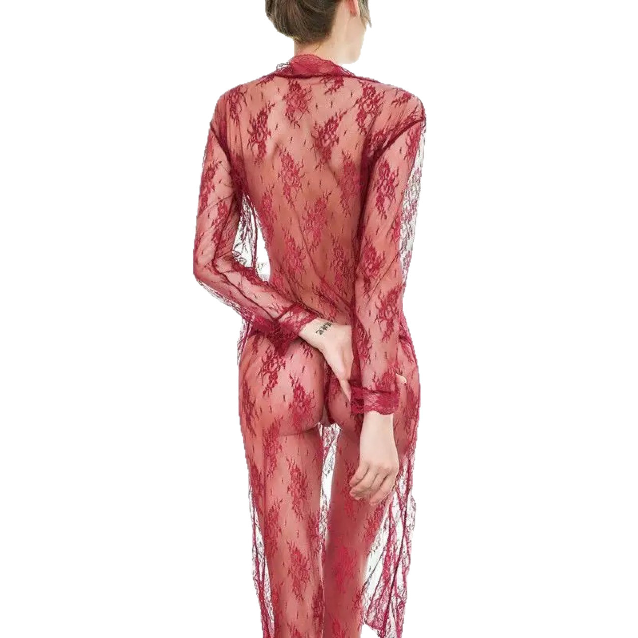 Lace trim loose beach cardigan, perfect for vacation and as a bikini cover-up