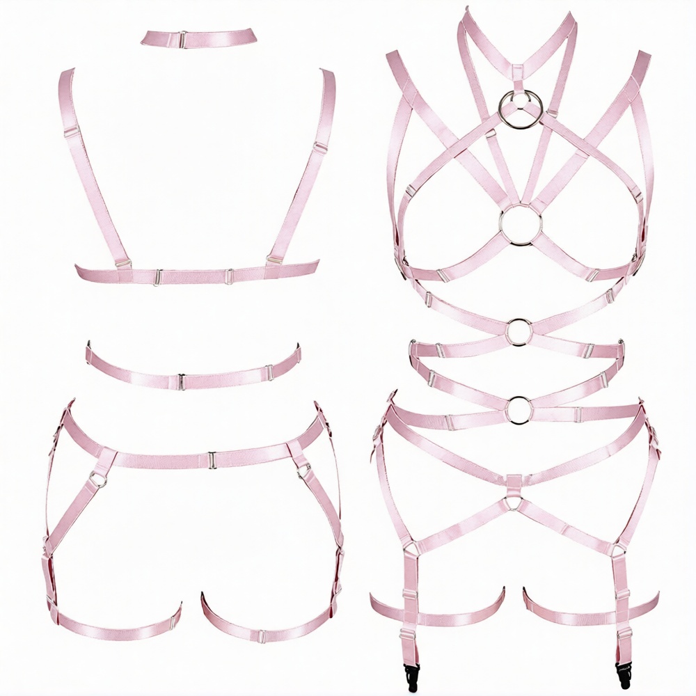 Cropped punk stretch gothic lingerie