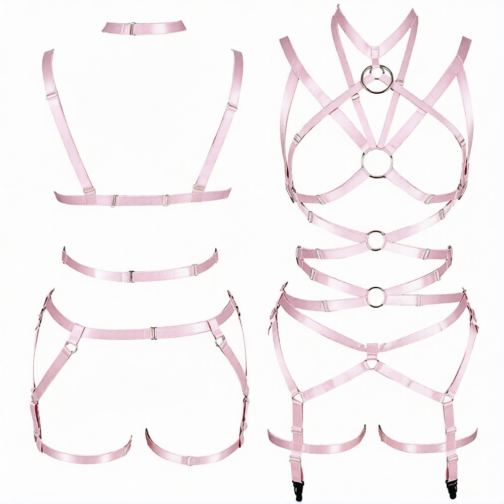 Cropped punk stretch gothic lingerie