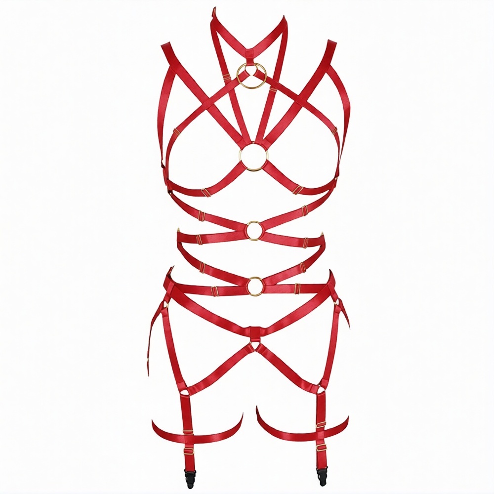 Cropped punk stretch gothic lingerie