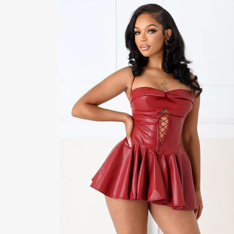 Sleeveless, tie-back, sexy bandeau dress