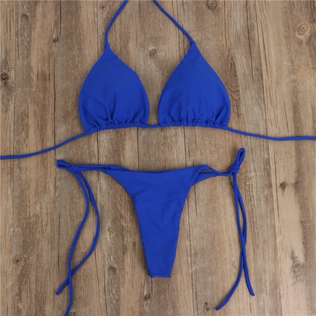 Bikini swimsuit, a three-piece set with seductive and sexy adjustable straps.