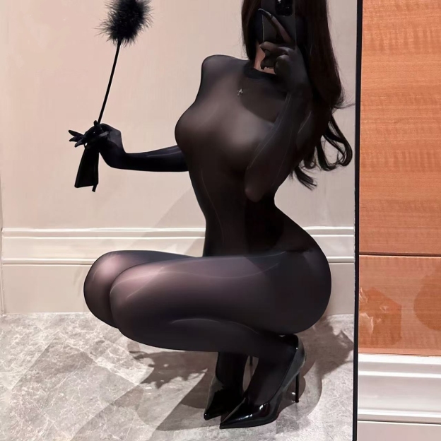 Bodysuit stockings, open crotch bodysuit, sexy lingerie, ultra-thin