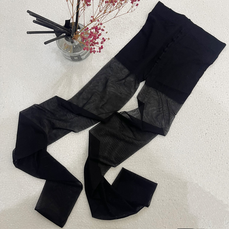 Thin black invisible pantyhose