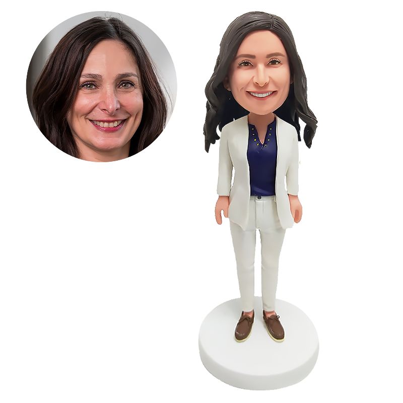 personalised bobble head figure female boss businesswoman