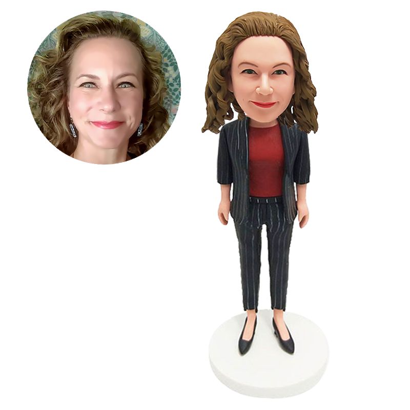 personalised bobblehead figure female boss businss woman