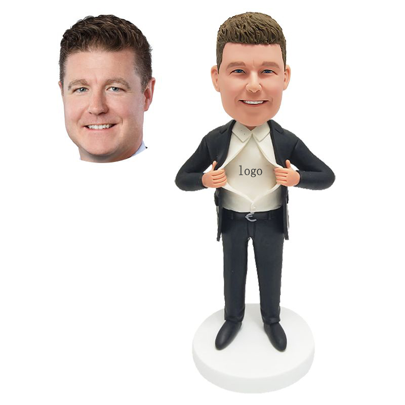 custom bobble head figure super business man