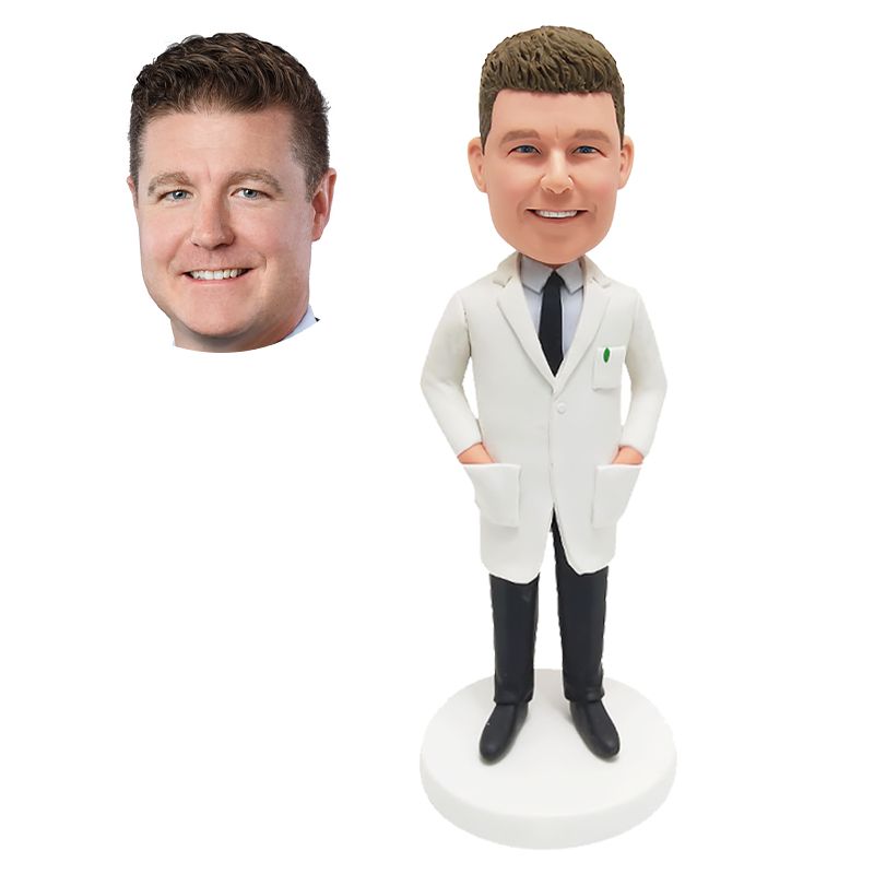 customised bobblehead figure male doctor