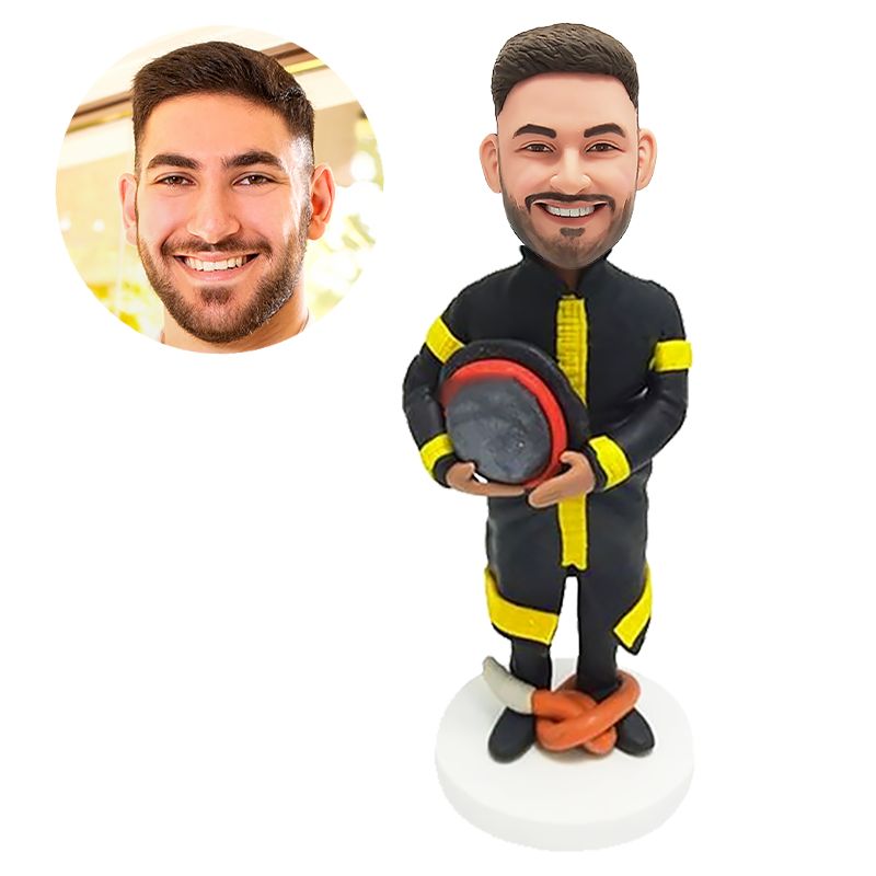 custom made bobble head figure fireman firefighter