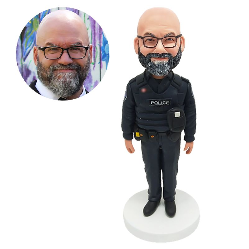 personalized bobble head figure policeman