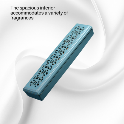 Horizontal Ceramic Incense Burner Box, Hollow Design for Home Aromatherapy