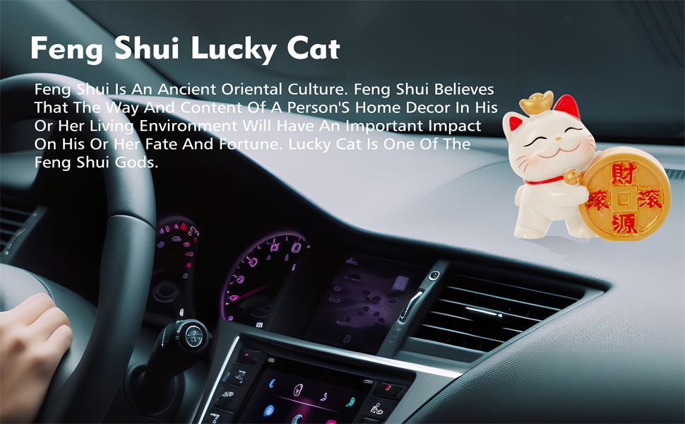 Maneki Neko Statue,Money Lucky Cat Figurine-Caishen Cat,CAI Shen Cat-Lucky Fortune Cat