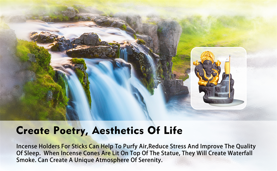 Mini Ganesha Statue,Ganapati Ganesh Statue in Incense Holders-Ganpati Idol,Ganesa Statue