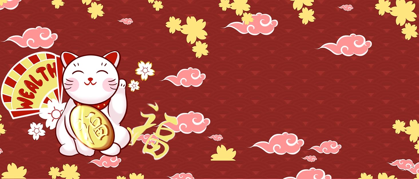 Mini Maneki Neko Statue,Money Lucky Cat Figurine-Caishen Cat,CAI Shen Cat-Lucky Fortune Cat