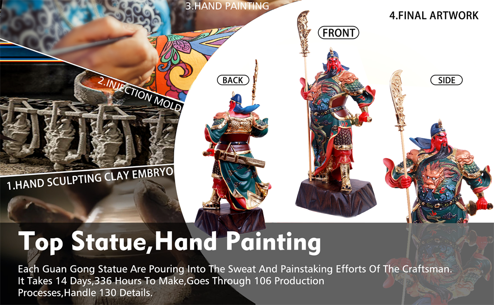 Guan Yu Statue, Guan Gong Statue, Kwan Kung, Kuan Gong Statue - God of Wealth God of Fortune 