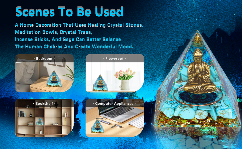 Buddha Statues,Buda Buddah Statue,Sitting Meditation Buddha,Zen Garden Buddah in Crystal Orgone