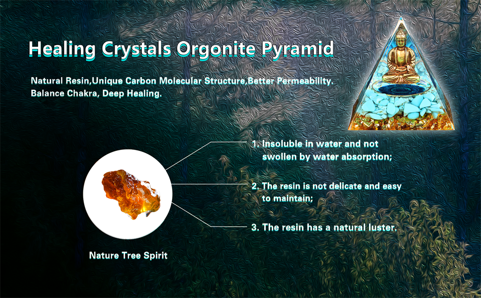 Buddha Statue,Buda Buddah Statue in Healing Crystal Orgone Pyramid-Buddha Figurine,Buddah Sculpture