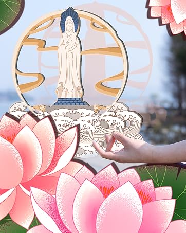 Guan Yin,Quan Yin,Kwan Yin,Kuan Yin Buddha Statue-Dripping Water Guanyin-Zen Meditating Statue