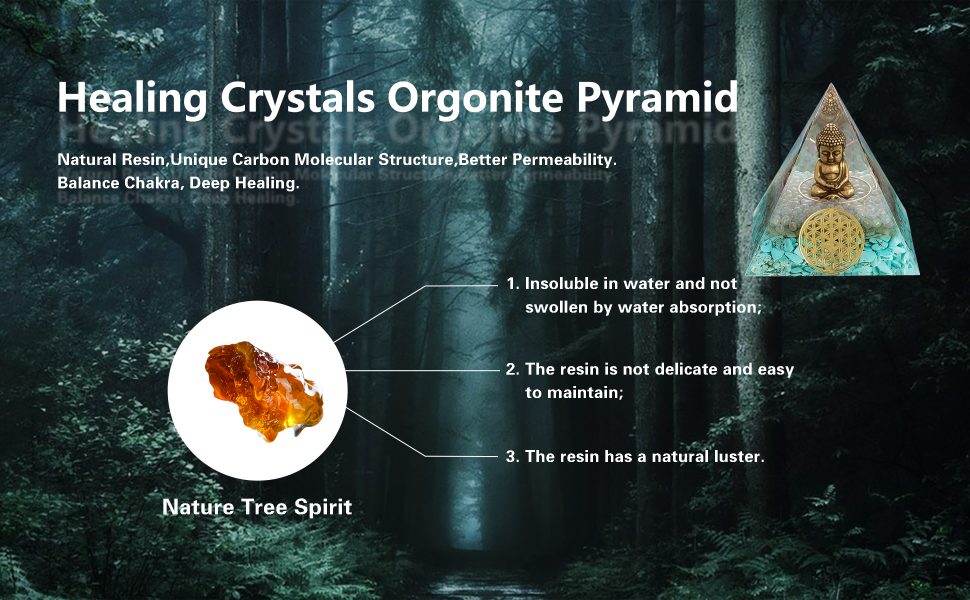 Mini Buddha Statue,Small Buddah Statue,Tiny Buda Cute Buddha in Healing Crystal Orgone Pyramid