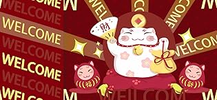 Mini Maneki Neko Statue,Money Lucky Cat Figurine-Caishen Cat,CAI Shen Cat-Lucky Fortune Cat