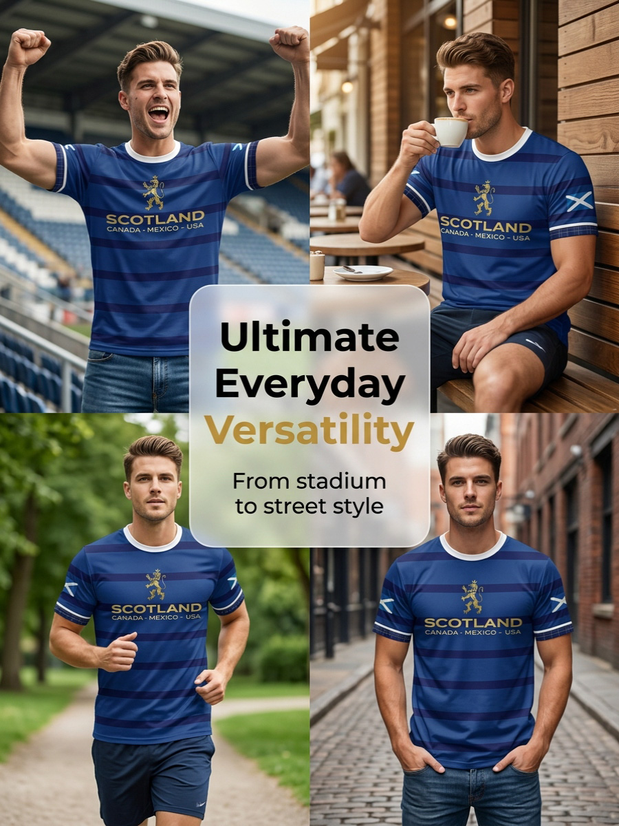 Men's Scotland Football Lover Printed T-shirt