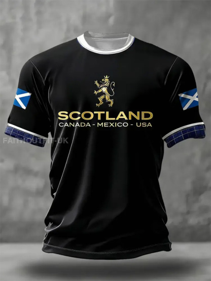 Men's Scotland Football Lover Printed T-shirt