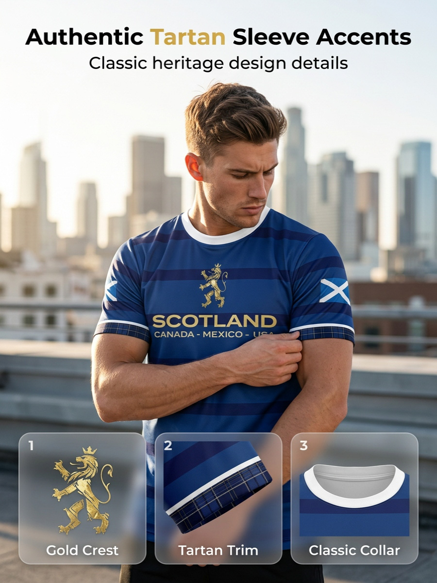 Men's Scotland Football Lover Printed T-shirt