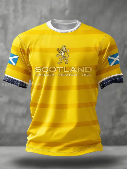 Men's Scotland Football Lover Printed T-shirt