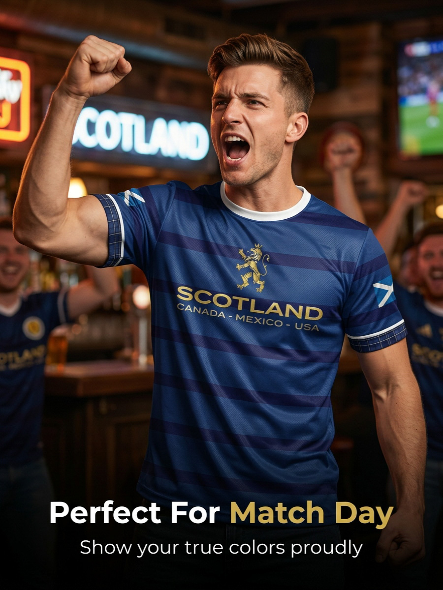 Men's Scotland Football Lover Printed T-shirt