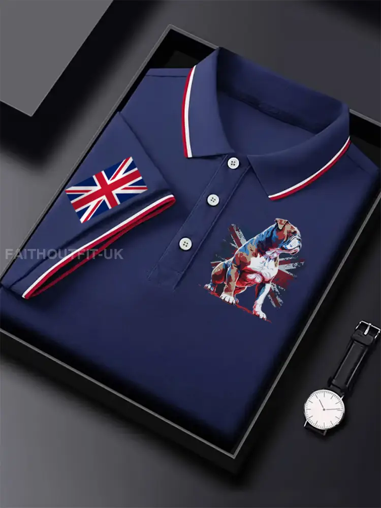 Men’s Vintage England Flag Casual Shirt