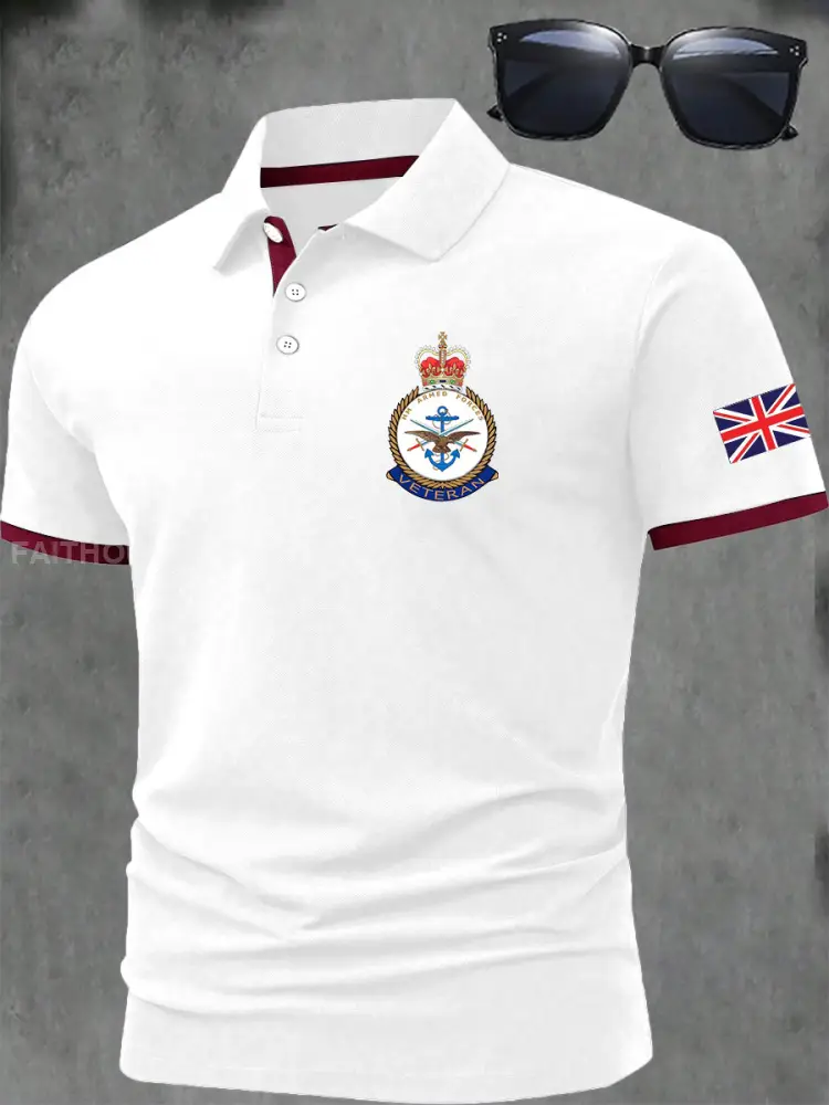 Men’s BRITISH ARMED FORCES Print Casual Short Sleeve Top