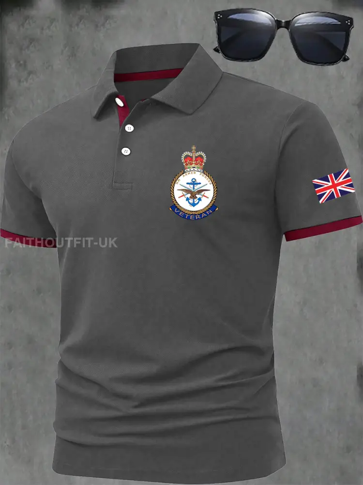 Men’s BRITISH ARMED FORCES Print Casual Short Sleeve Top