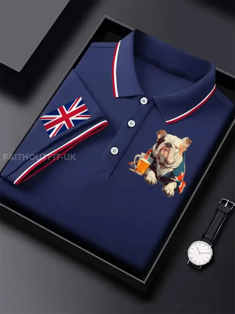 Men’s Vintage England Flag Casual Shirt