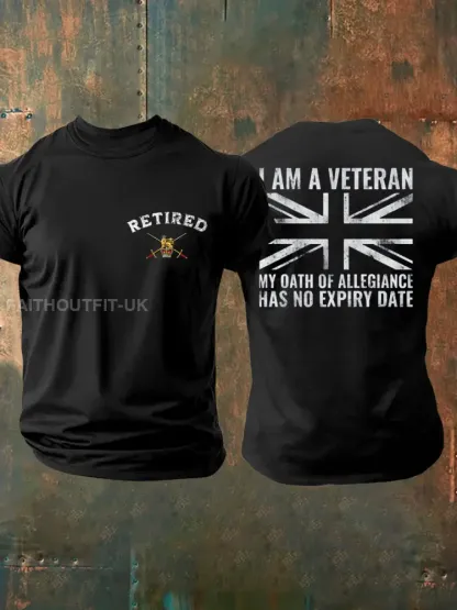 Men’s British Veteran Retired Printed T-shirt