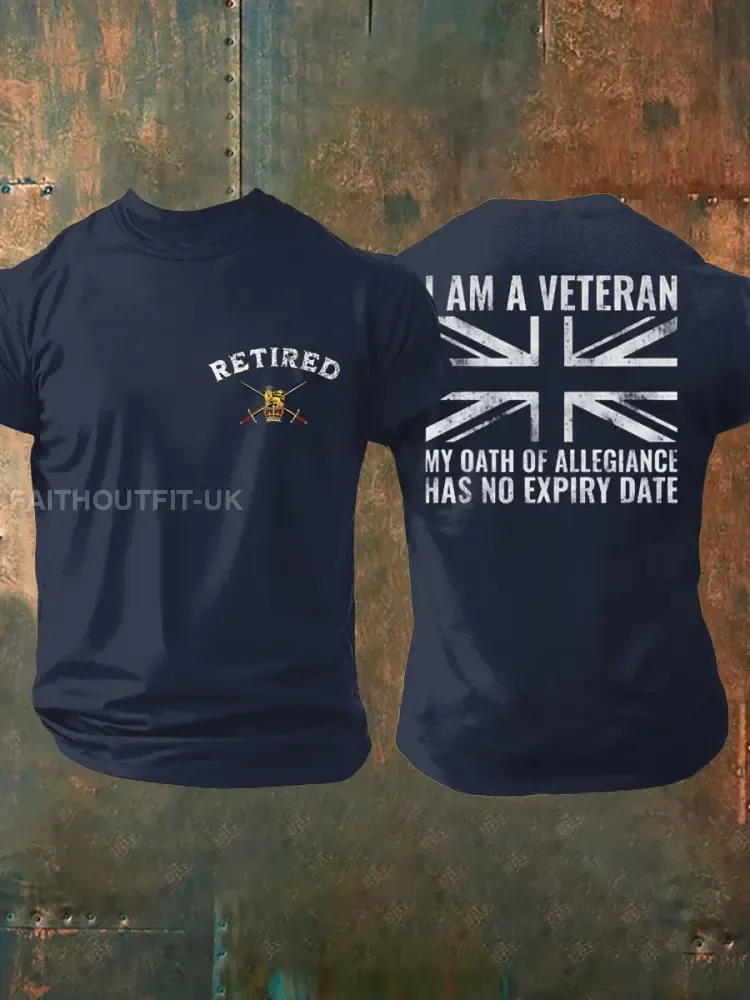 Men’s British Veteran Retired Printed T-shirt