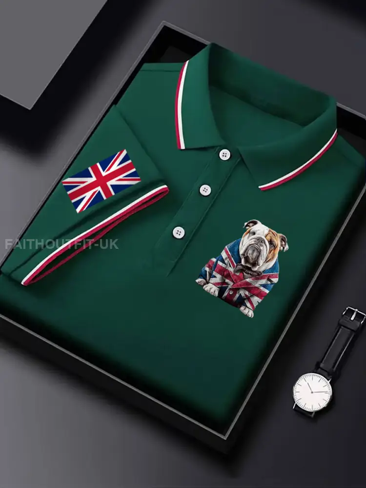 Men’s Vintage England Flag Casual Shirt
