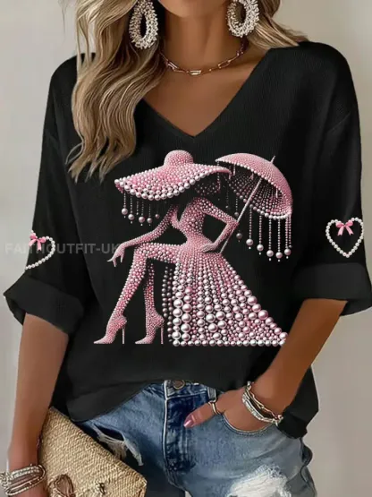 Women’s Breast Cancer Awareness Waffle T-shirt