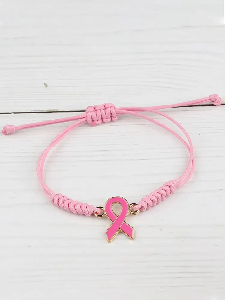 Women’s Breast Cancer Pink Adjustable Bracelet - Pink · ONE