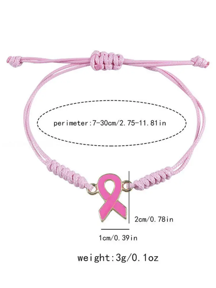 Women’s Breast Cancer Pink Adjustable Bracelet - Pink · ONE