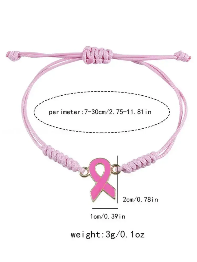 Women’s Breast Cancer Pink Adjustable Bracelet - Pink · ONE