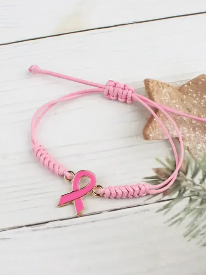 Women’s Breast Cancer Pink Adjustable Bracelet - Pink · ONE